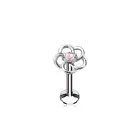 Piercing Ear Labret Lip Flower Gem Pink