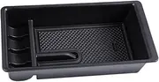 GUERBEIS Car Center Console Armrest Storage Box,Fit For Toyota, Tacoma Black ABS Plastic Tray Organizer Vehicle Console storage box unit