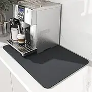 Coffee Mat Hide Stain Rubber Backed Absorbent Coffee Maker Mat for Kitchen Counter for Countertops Coffee Bar Mat Decor Bar Service Spill Mat Rubber Dish Drying Mat Coffee Bar Accessories (50*60cm)