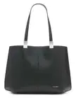 Calvin Klein Women's Granite Geometric Tote Bag – Vegan Leather Monogram 3 Po...