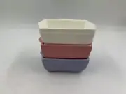 Celebrate It Ceramic Mini 5in Pink, Purple & White Loaf Pan Set of 3 AA02B12020
