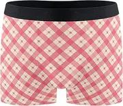 [FRODOTGV] Red Buffalo Check Men Boxer Brief Shorts Running Underwear for Men Compression Interiores Para Hombres