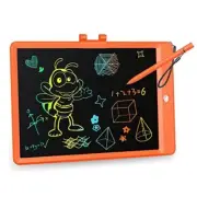 LCD Writing Tablet, 10 Inch Colorful Toddler Doodle Board Drawing 10in Orange