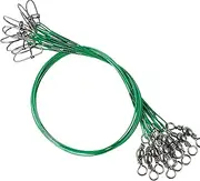 QISHUO Lures Swivels Line Fishing Leader Steel Wire Stainless Fishing Leaders Freshwater Fly Saltwater Wire Leader Fishing Black Nickel