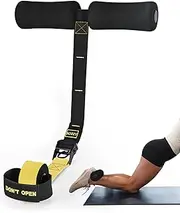 Nordic Hamstring Curl Strap with Safety Tag (DON’T OPEN), Sozzy Upgraded Heavy Duty Leg Curl Rated Up to 500lbs, Adjustable Length, Great for Hamstring Curls, Sit-ups, Spanish Squats, Ab Workout