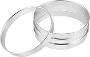 X AUTOHAUX 4pcs OD 73.1mm to ID 72.6mm Aluminum Alloy Car Hub Centric Rings Wheel Bore Center Spacer Silver