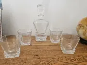 Van Daemon Whisky Crystal Decanter 750ml Bar Set 4 Whiskey Glasses 300 ml