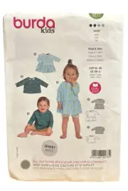 Burda Kids 9277 Kleid & Shirt size 1 Month-3 Sewing Pattern