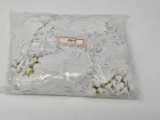 Pack of 100 Vintage White Satin Rattail Cord String Tassels for Crafts Ornaments