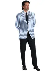 [Institchu] The Pagani Stripe Linen Blazer in Blue