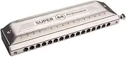 [Hohner] Super 64 Performance Key of C Chromatic Harmonica, Silver