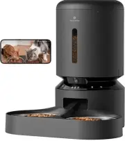 Automatic Cat Feeder with Camera for Two Cats, 1080P HD Video with Night