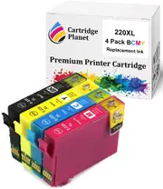 4 Pack (1BK,1C,1M,1Y) Compatible Ink for Epson 220XL for Epson Expression Home XP-220 XP-320 XP-324 XP-420 Workforce WF-2630 WF-2650 WF-2660 WF-2750 WF-2760