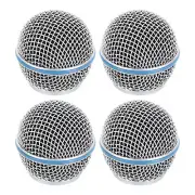 4pcs Mesh Microphone Grill Head for SM58 Wired Microphone Ball Head Replace Mic