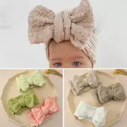 Newborn Girls Hair Accessories Kids Elastic Hair Bands Ribbed Turban Head Wrap