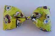 Sponge Bob Yellow Duct Tape Hair Clip Bow bowtie handmade