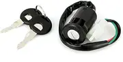 Universal Motorcycle Ignition Key Switch Lock 4 Wire Electric Fit for ATV Go Kart Scooter Ignition Key Start Switch Parts Compatible