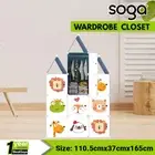 SOGA DIY 10 Cubes Animal Print Design Storage Cabinet Compartment Wardrobe