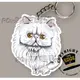 ☆TOMMI VUORINEN 不鏽鋼狗狗貓咪專利造型鑰匙圈【波斯貓】芬蘭大師親手繪製