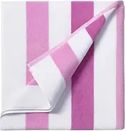 Bornbay Large Beach Towel Oversized - 40"X70" Big Cute Beach Towels, Extra Large Thick Pink Stripe Towels, XL Wide Fluffy Swimming Towel Oversize, Giant Mauve Stripe Cotton Pool Towel for Adults