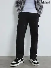 River Island Black Carpenter Jeans (F65830) | $111