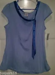 Jaclyn Smith Womens Sleepshirt Shirt Size L Large Blue NEW