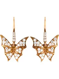 在飛比找Farfetch優惠-diamond wing earrings