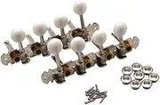 Tadill 2 Pieces 4L 4R String Tuning Pegs for Mandolin And Guitar, Silver