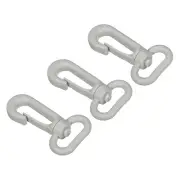 3pcs Plastic Swivel Snap Hook Lobster Clasp Buckle for Webbing Strap Light Gray