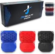 JawSculpt Jaw Exerciser 3 Level Set – Premium Jawline Exercisers for Men and Women – Jaw Trainer for Face Sculpting, Toning, Strengthening – JawLine Trainer with Exercise Program, Workout Tracker and Portable Case