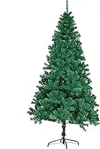 Christmas Tree 1.5Decorations Holiday Party Gift Home Garden Store Decor Metal Stand Holiday Green Trees with 1200 Realistic Branch Tips Pencil Christmas Tree Indoor Outdoor 5 FT