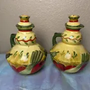 CERTIFIED INTERNATIONAL Tuscany OIL & VINEGAR CRUET PITCHER Pamela Gladding NIB