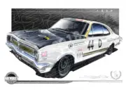 Bathurst Legends 1969 HT GTS 350 MONARO COLIN BOND / TONY ROBERTS A2 FRAMED PRIN