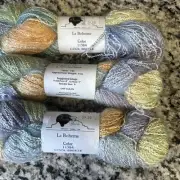 FIESTA YARNS - LA BOHEME Yarn in cool breeze 3 skeins