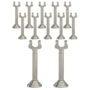 12x Harp Number / Sign Holder Chrome 100mm Menu / Card / Table Number Stand