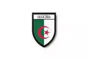 PATCH PATCHES EMBLEM IRON ON GLUE PRINT FLAG world crest algeria