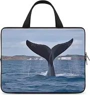 Laptop Case Sleeve Shockproof Computer Carrying Bag Whale Tail Notebook Case Cover Laptop Bag Water Resistant Computer Cases Tablet Briefcase for Travel Business 12 Inch