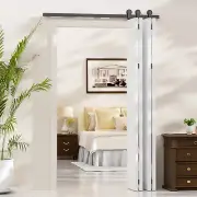 1.5M-4.26M Bifolding Sliding Barn Door Hardware Kit Modern Roller for 4/8 Doors