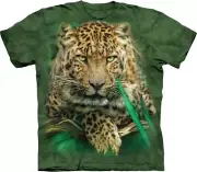 Majestic Leopard Tiger King Wild Jungle Animal Adult Mountain Green T-Shirt M
