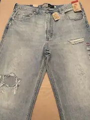 Levi's SilverTab Men's Loose 100% Cotton Tapered Leg Distressed Jeans 38x30 New