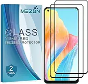 [MEZON] [2 Pack] Full Coverage Tempered Glass for OPPO A78 4G - Crystal Clear Premium 3D Edge 9H HD Screen Protector (OPPO A78 4G, 9H Full)