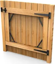 Fence Gate Frame Kit with 8 inch Hinges 8 Kit, Black