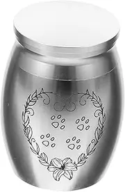 GANAZONO Small Pet Cremation Urn Keepsake Ashes Memorial Box for Cats and Dogs Miniature Urn with Lid Durable Alloy Material for Pet Funerals