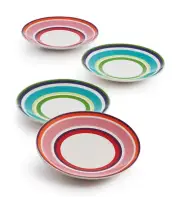 kate spade new york Wickford Cafe Stripe 4 pc Tidbit Plate, Porcelain Dinnerware