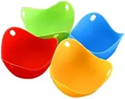 Silicone Egg Poaching Cups, 4 Pack, Egg Poachers Microwave, Silicone Egg Poacher Cups, Poached Egg Pods, Poached Egg Maker, Poached Egg Silicone Cups, For Perfect Poached Eggs, Dishwasher Safe