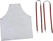 Kitchen Aprons for Men Painting Smocks for Women White Leather Color Aprons for Hair Stylist Blank Aprons Adults
