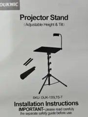 Portable Tripod Stand With Tray For Projector/Laptop/Camera, Adjustable .