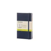 Moleskine Classic Hardcover Writing Pocket Notebook/Journal Plain Sapphire Blue