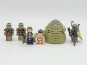 Star Wars Custom Jabba Set Han Solo Slave Leia Boba Fett 6pcs Safe and Top Quality