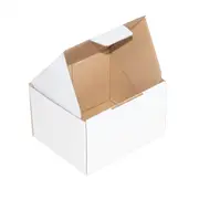 20x Mailing Box 152 x 127 x 95mm Self Locking White Shipping Carton